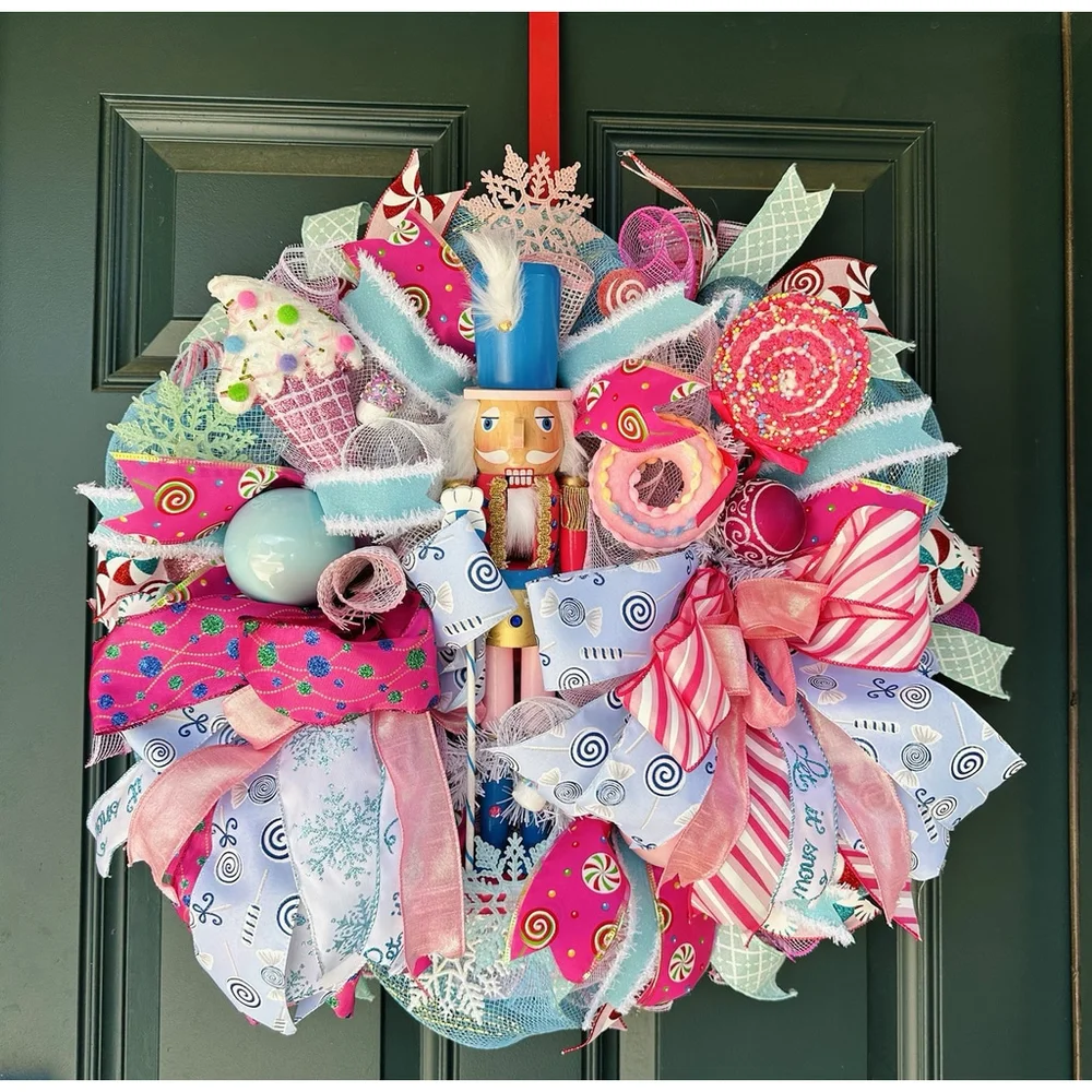 Candyland Wreath, nutcracker wreath, candyland decor Decor, nutcracker decor
